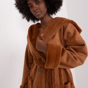 Płaszcz Damski Model LK-KR-509459.96P Light Brown - Lakerta