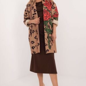 Płaszcz Damski Model DHJ-PL-19821.60P Camel - Italy Moda