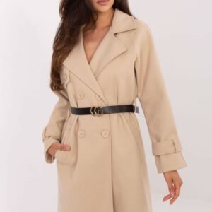 Płaszcz Damski Model IT-PL-FL5712.84 Beige - Rue Paris