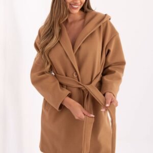Płaszcz Damski Model IT-PL-A9587.00 Camel - Rue Paris