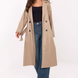 Płaszcz Damski Model IT-PL-A8393.81 Beige - Rue Paris