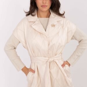 Kamizelka Model IT-KZ-FL9603.87 Light Beige - Rue Paris