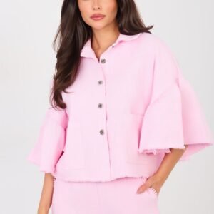 Kurtka Damska Model IT-KR-FL9998.85 Light Pink - Rue Paris