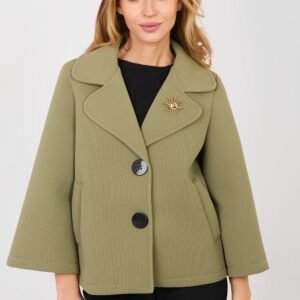 Płaszcz Damski Model IT-KR-FL8159-1.29 Khaki - Italy Moda