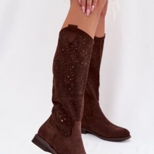 Kozaki Model S.Barski HY61-8023 Czekolada - Step in style